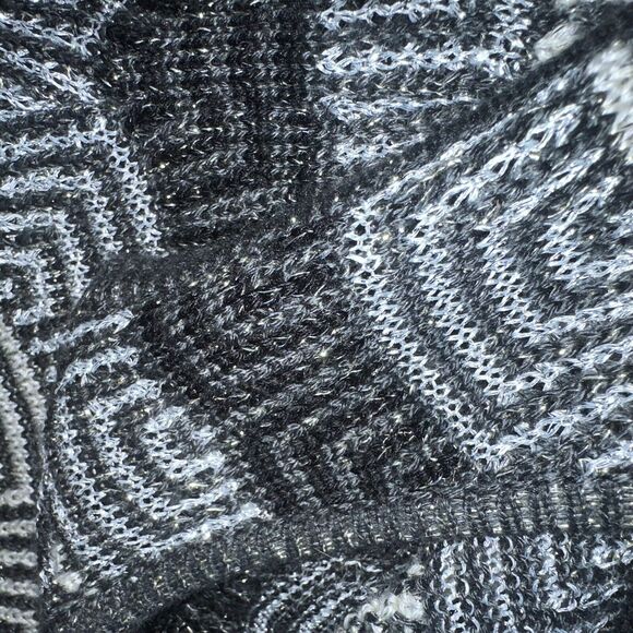 Grifflin Paris Dress Black Gray Cream Sleeveless Knit Stretch Size Small - Picture 9 of 9